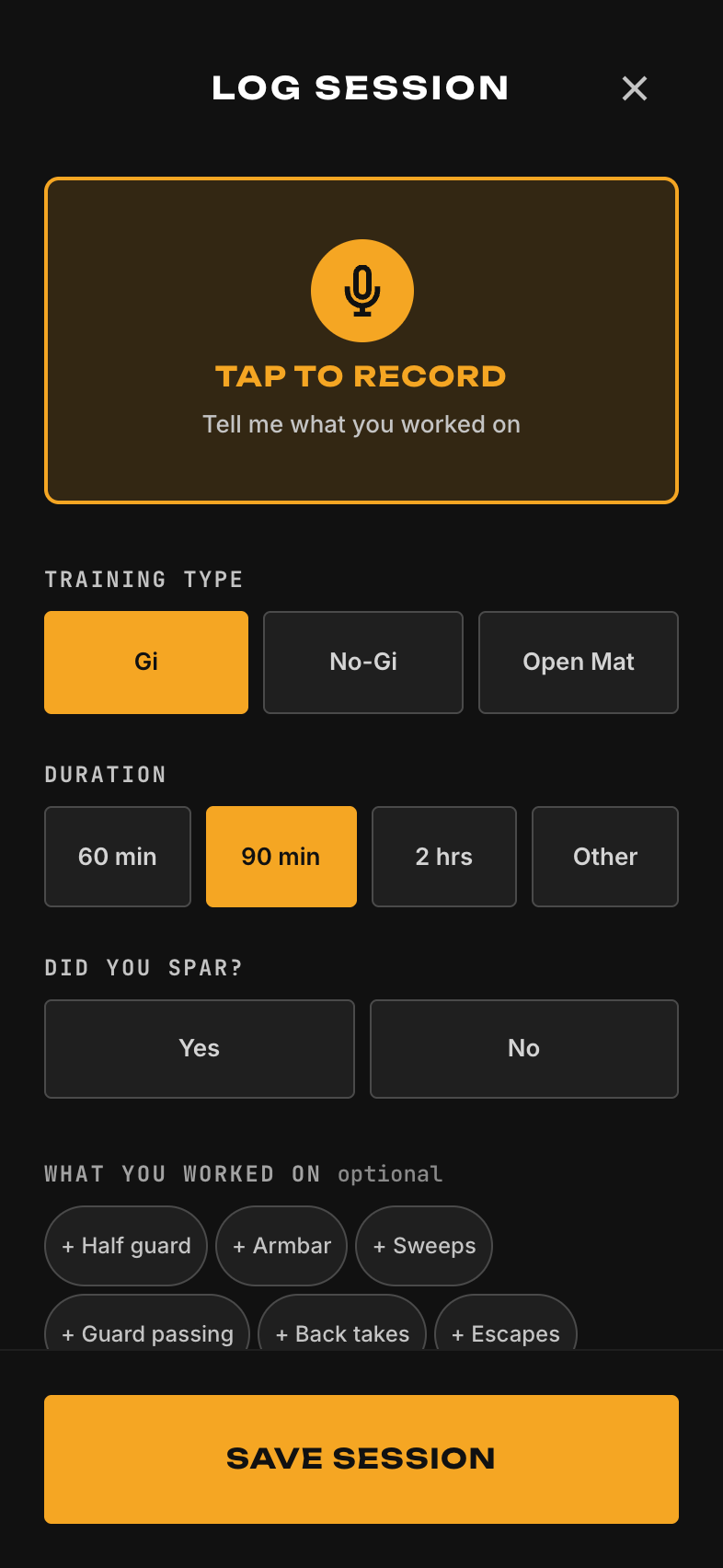 Settings page screenshot